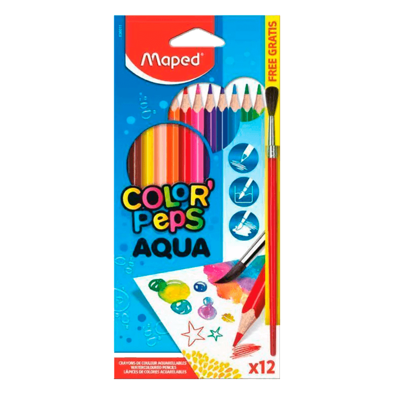 ART - Colored Pencil Aqua Color’Peps - MAPED - 12 Count