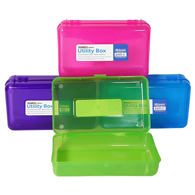 Pencil Plastic Box Multipurpose Utility (Assorted Color) – Zolut